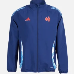 Herre FFR Frankrig Rugby Præsentationsjakke Dark Blue Træning|Jakker Og Frakker