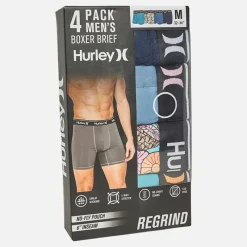 Clearance Herre fire pak boxershorts marineblå/​lyseblå Multipakker·Undertøj|Undertøj, Sokker Og Nattøj·Boxer Shorts
