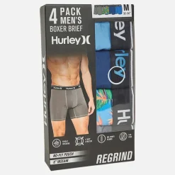 Discount Herre Fire Pakke Regrind Boxer Briefs Lyseblå Multipakker·Undertøj|Undertøj, Sokker Og Nattøj·Boxer Shorts