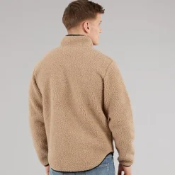 Discount Herre Fleece Jakke Sand Hættetrøjer Og Sweatshirts·Fleecetøj|Træningsdragter Og Joggingbukser·Fleecetøj