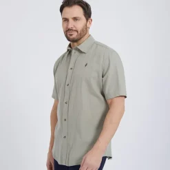 Sale Herre Fort Worth Skjorter med korte ærmer kakigrøn T-Shirts, Poloer Og Skjorter·Skjorter