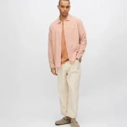 New Herre Francis Langærmet Skjorte 1235 Sandstorm T-Shirts, Poloer Og Skjorter·Skjorter