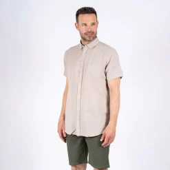 Clearance Herre Frey Kortærmet Skjorte Ultra Let Sand T-Shirts, Poloer Og Skjorter·Skjorter