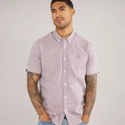 Herre Gingham Kortærmet Skjorte Scarlett T-Shirts, Poloer Og Skjorter·Skjorter