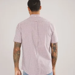 Herre Gingham Kortærmet Skjorte Scarlett T-Shirts, Poloer Og Skjorter·Skjorter
