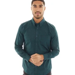 Clearance Herre Gingham Langærmet shirts Grøn T-Shirts, Poloer Og Skjorter·Skjorter