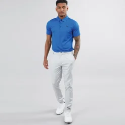 Herre Golf Icon Heather 2.0 Left Chest Kortærmet poloer Blå T-Shirts, Poloer Og Skjorter·Poloer