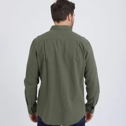 New Herre Grand Prairie Langærmet shirts kakigrøn T-Shirts, Poloer Og Skjorter·Skjorter