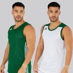 New Herre 3G Speed Vendbar Basketball Trøje Dark Green/​Hvid T-Shirts Og Undertrøjer|T-Shirts, Poloer Og Skjorter·T-Shirts Og Undertrøjer