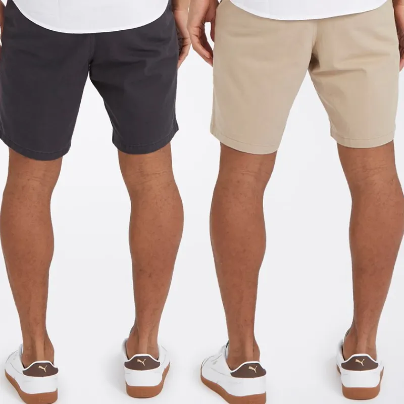 Outlet Herre Hansen Chino Shorts Topak Navy/Stone Multipakker·Shorts|Shorts Og Badetøj·Chino