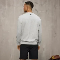 New Herre Ikoniske Maksimeret Sweatshirt Lysegrå Mel Hættetrøjer Og Sweatshirts·Sweatshirts