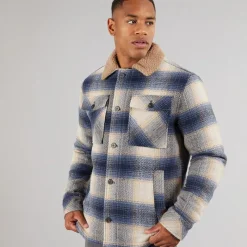 Outlet Herre Inharrod Vatteret Overjakke Mørk Denim Dk Denim T-Shirts, Poloer Og Skjorter·Skjorter|Jakker Og Frakker·Jakker Og Frakker