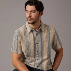 Online Herre Inrafko Kortærmet Skjorte Beige T-Shirts, Poloer Og Skjorter·Skjorter