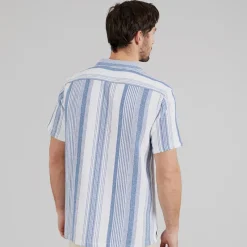 New Herre Inrafko Skjorter med korte ærmer Blå T-Shirts, Poloer Og Skjorter·Skjorter