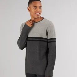 Herre Jaluf Jumper Charcoal Mix Trøjer Og Cardigans·Trøjer