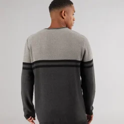 Herre Jaluf Jumper Charcoal Mix Trøjer Og Cardigans·Trøjer