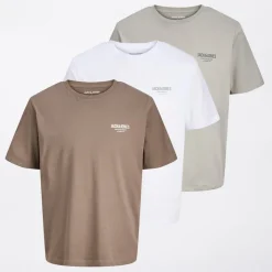 Herre Jeff Orion 3-pak T-shirts Falcon/​Spøgelsesgrå/​Hvid T-Shirts, Poloer Og Skjorter·Multipakker|Multipakker·T-Shirts Og Undertrøjer