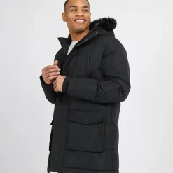 Hot Herre Jethrow Tech Lang Parka Sort Jakker Og Frakker·Jakker Og Frakker