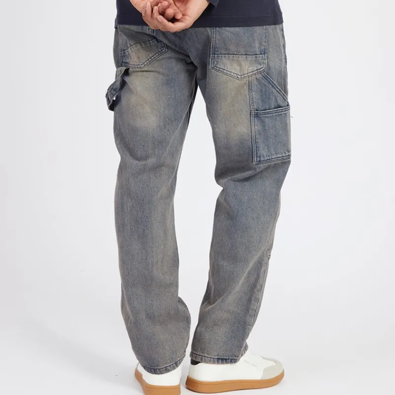 Outlet Herre Joiner Carpenter Løstsiddende Jeans Mb Blå Vask Jeans Og Bukser·Jeans