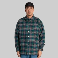 Online Herre Jong Em Tjek Skjorte Green Check T-Shirts, Poloer Og Skjorter·Skjorter
