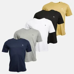 New Herre Joseph Fem Pak T-shirts Navy/​Hvid/​Grå/​Khaki/​Sort T-Shirts, Poloer Og Skjorter·Multipakker|Multipakker·T-Shirts Og Undertrøjer