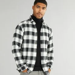 Outlet Herre Joshua Fall Buffalo Langærmet Skjorte Med Tern Cloud Dancer T-Shirts, Poloer Og Skjorter·Skjorter