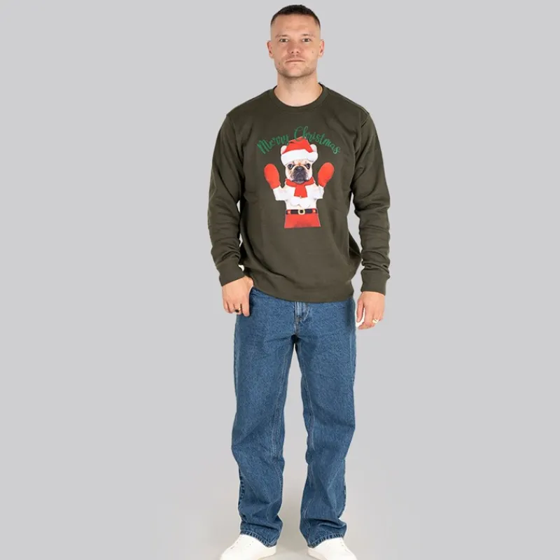 Best Herre Jule Sweater Olive Green Trøjer Og Cardigans·Trøjer