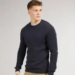 Herre Kabstars Strikket Sweater Navy Trøjer Og Cardigans·Trøjer