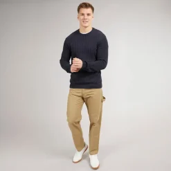 Herre Kabstars Strikket Sweater Navy Trøjer Og Cardigans·Trøjer