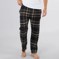 Clearance Herre Kaplan Flanelternede Lounge Bukser Sort /​ Taupe /​ Sten /​ Stengrå Tern Undertøj, Sokker Og Nattøj·Nattøj