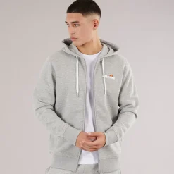 Online Herre Klemerio Full Zip Hættetrøje Light Grey Marl Træning|T-Shirts Og Undertrøjer