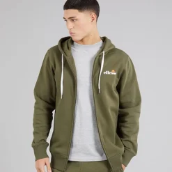 Herre Klemerio Lynlås Hættetrøje Khaki Træning|T-Shirts Og Undertrøjer