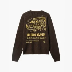 New Herre Kurt Koi Levering Sweater Dark Brown Trøjer Og Cardigans·Trøjer