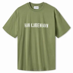 Outlet Herre Logo Boxy T-Shirt Army Grøn T-Shirts, Poloer Og Skjorter·T-Shirts Og Undertrøjer