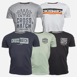 Sale Herre Logotime Fem Pakke T-shirts Sort/​Hvid/​Navy/​Mint/​Grå Marl T-Shirts, Poloer Og Skjorter·T-Shirts Og Undertrøjer|T-Shirts, Poloer Og Skjorter·Multipakker