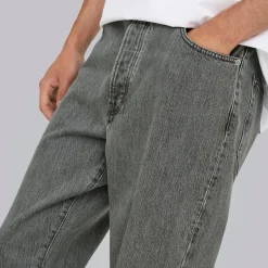 New Herre Løse Tape Jeans Medium Grey Denim Jeans Og Bukser·Jeans