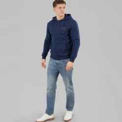 Outlet Herre lynlås hoodie Dress Blues Hættetrøjer Og Sweatshirts·Hættetrøjer