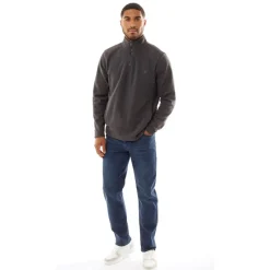 Hot Herre 1/​2 lynlås mikro fleece antracit melange Hættetrøjer Og Sweatshirts·Fleecetøj|Træningsdragter Og Joggingbukser·Fleecetøj