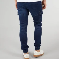 Best Herre Malimore Denim Manchet Cargo Bukser Mørk Vask Jeans Og Bukser·Cargobukser|Jeans Og Bukser·Bukser