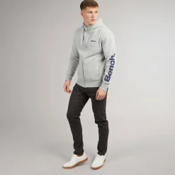 Discount Herre Maslow 22 Lynlås Trøje Grå Melange Hættetrøjer Og Sweatshirts·Hættetrøjer