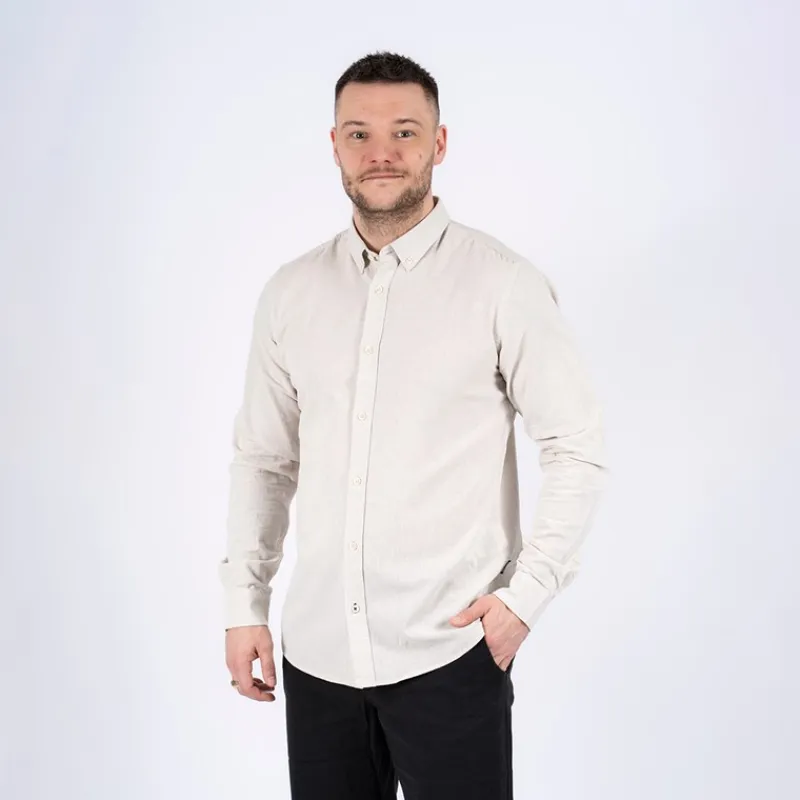 Clearance Herre Maxton Langærmet Skjorte Sand Rock T-Shirts, Poloer Og Skjorter·Skjorter