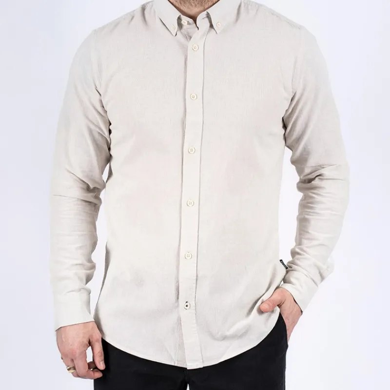 Clearance Herre Maxton Langærmet Skjorte Sand Rock T-Shirts, Poloer Og Skjorter·Skjorter