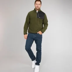 New Herre Mcgeechan 1 /​ 2 Zip Micro Fleece Mørk Vinstok Udendørs|Jakker Og Frakker