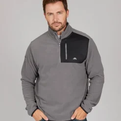 Best Herre Mcgeechan 1 /​ 2 Zip Micro Fleece Mellem Grå Udendørs|Jakker Og Frakker