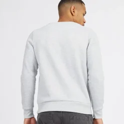 Clearance Herre Middelalder Crew Neck Sweatshirt Lysegrå Melange/​Hvid Hættetrøjer Og Sweatshirts·Sweatshirts