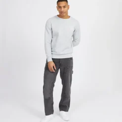 Clearance Herre Middelalder Crew Neck Sweatshirt Lysegrå Melange/​Hvid Hættetrøjer Og Sweatshirts·Sweatshirts
