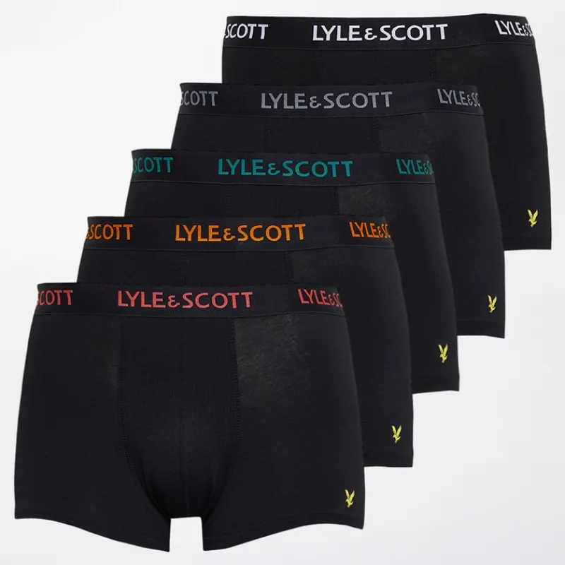 Sale Herre Miller Fem Pak Trunks Sort/Multi Multipakker·Undertøj|Undertøj, Sokker Og Nattøj·Boxer Shorts