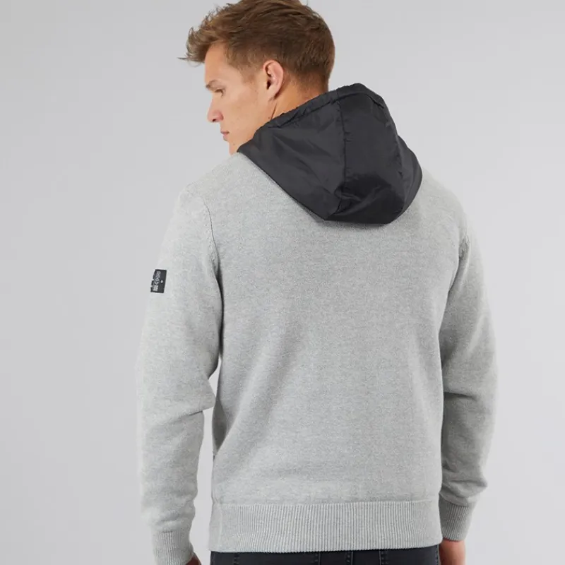 Discount Herre Minski Strikket Hættetrøje Grå Melange Hættetrøjer Og Sweatshirts·Hættetrøjer