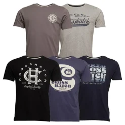 Discount Herre Morath 5-pak T-shirts Sort/​Mørkegrå/​Grå Melange/​Marineblå/​Jeans Blå T-Shirts, Poloer Og Skjorter·Multipakker|Multipakker·T-Shirts Og Undertrøjer