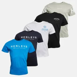 Hot Herre Multhen Fem Pakke T-shirts Assorteret T-Shirts, Poloer Og Skjorter·Multipakker|Multipakker·T-Shirts Og Undertrøjer